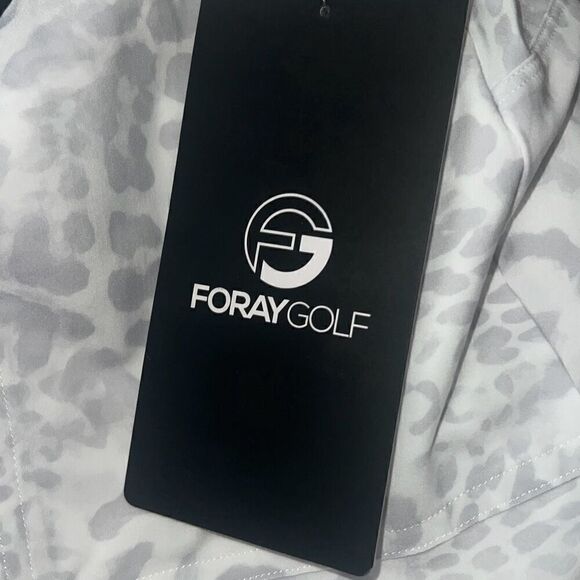 FORAY GOLF NWT WHITE LEOPARD PRINT Skort Patch Pocket 15’5 women’s large - Picture 5 of 5